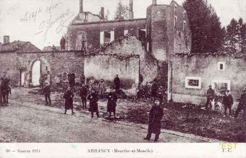 Arrancy-sur-Crusne en ruines (Meuse)